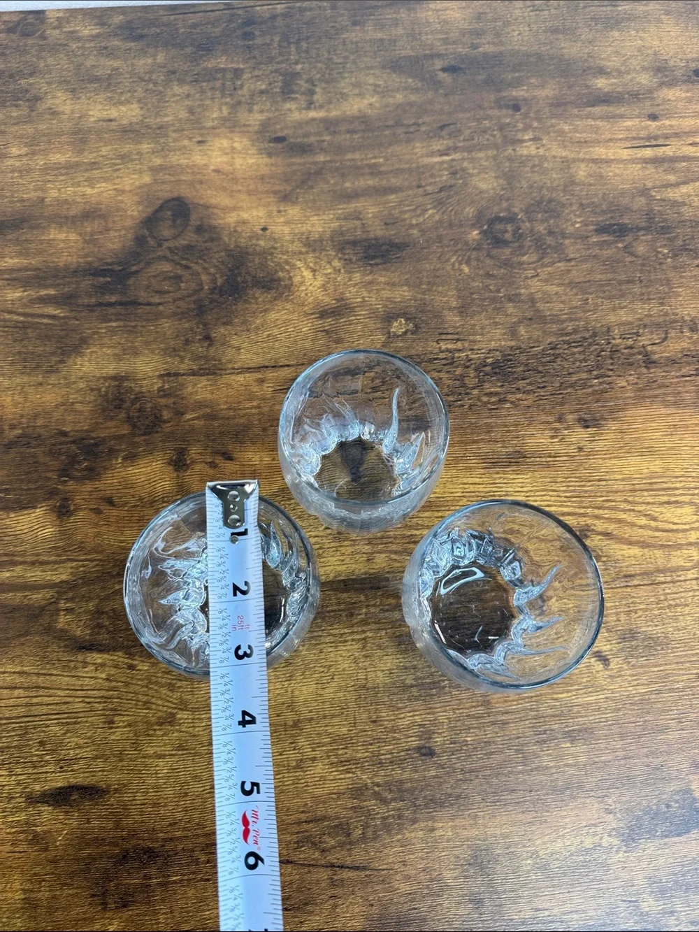Clear Swirl Tumbler Glasses - Set of 3